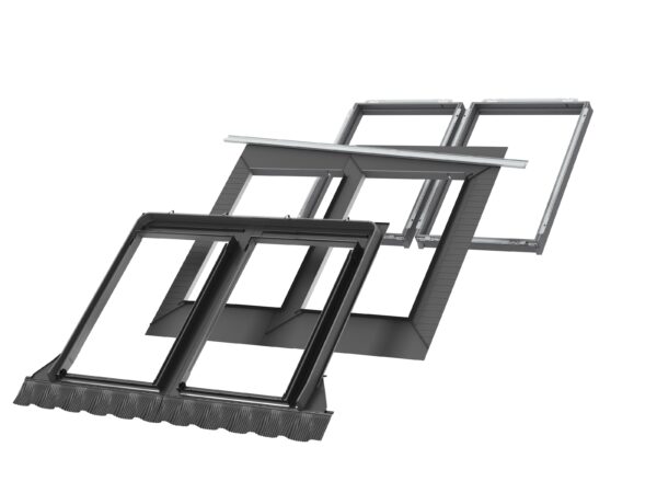 Kołnierz Velux kombi do pokryć wysokoprofilowanych EKW+BDX 2021M FK04 66x98 zespolony